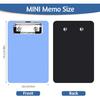 4" X 6" Small Clipboards, 2 PCS Mini Clipboard Blue and Black Clipboard Pocket Clipboard, Mini Clip Board Plastic Clipboard for Notepads Offices