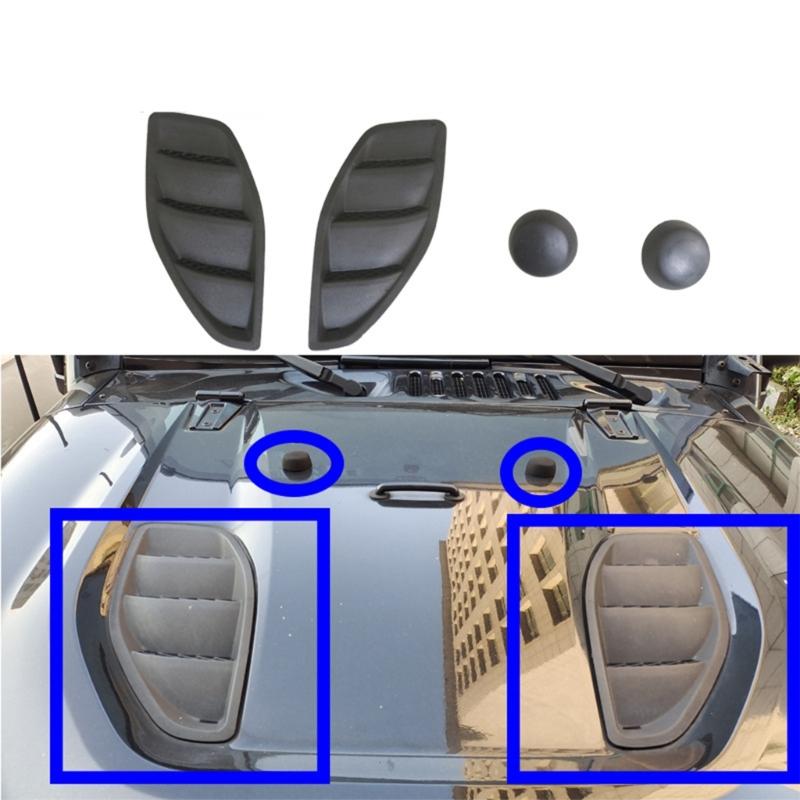 Automotive Hood Dome Louvers Air Inlet Vent Outlet Bezel Sticker For JK 2007-2017 ABS Seamlessly Installation Process