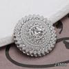 Rhinestone Metal Buttons for Women's Coats & Sweaters - Hand Sewn Fragrance-Style Round Alloy Decorations