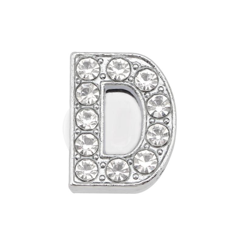 1 шт. Шармы для обуви Блестящие Стразы Буква Кристалл Алфавит Шарм для обуви Украшения Ювелирные изделия Слайдер Браслет Наручные повязки Аксессуар