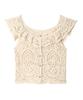 Bikini Bender Dillys Crochet Button Sleeveless Top - Beige