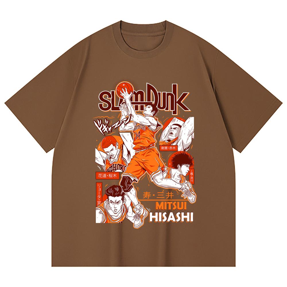 230 Gsm 100% Cotton Slam Dunk V4 Mitsui Print Unisex Heavy Cotton T Shirt