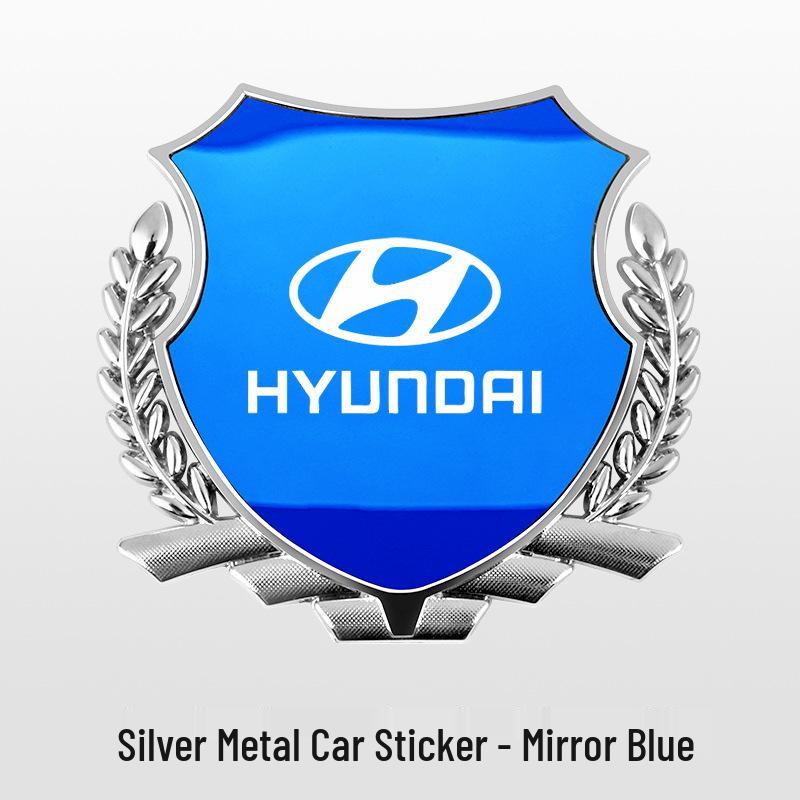 Metal Wheat Ear Side Emblem Sticker for ix35, Mingtu, Shengda, Elantra, Fiesta, Yue Dong, and Yue Na Cars