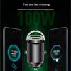 Автомобильное зарядное устройство из алюминиевого сплава PD30W Mini Pull Ring 100W Автомобильное зарядное устройство для прикуривателя
