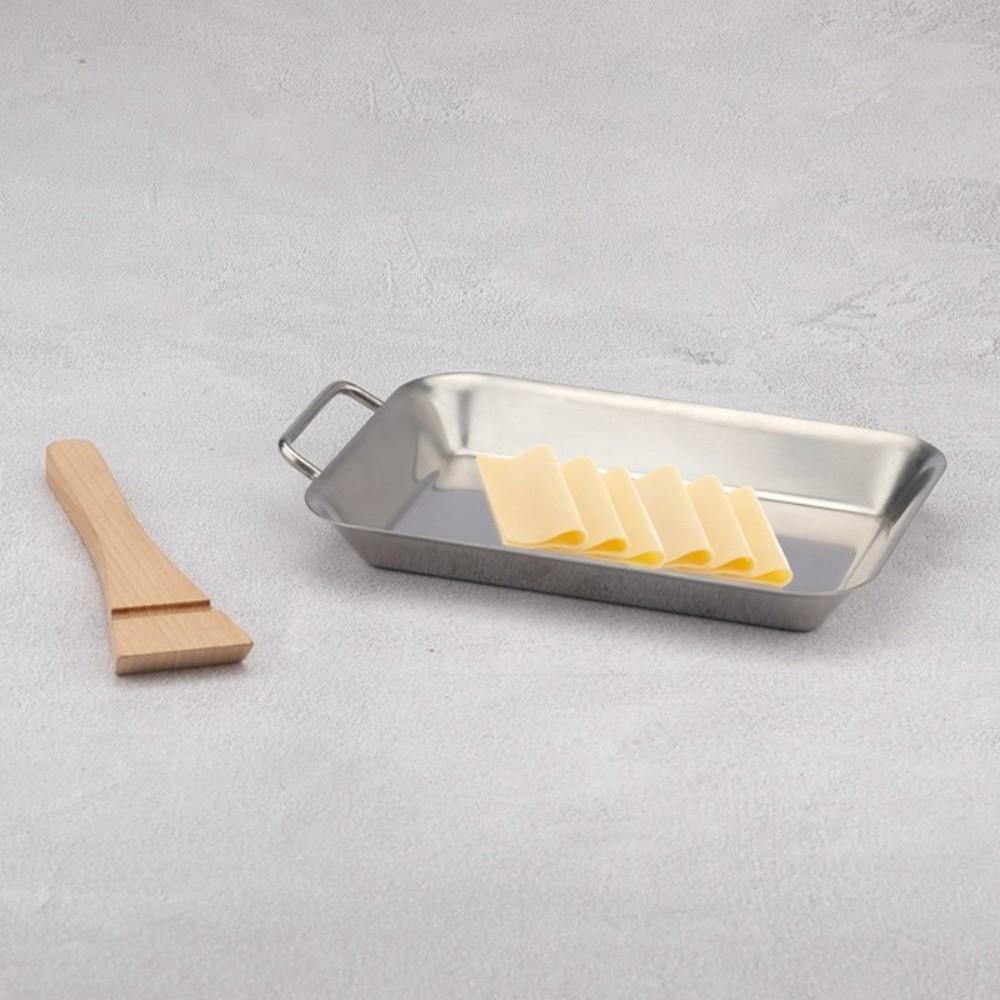 Non-Stick Stainless Steel Roast Meat Dish Heat-Resistant Oven Tray Barbecue Dish Outdoor Grilling