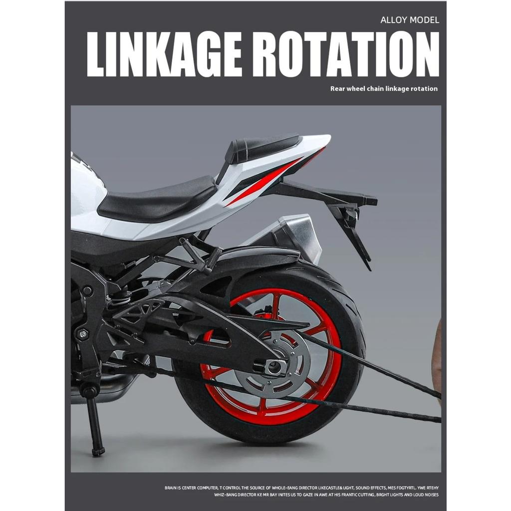 1/9 Suzuki GSX-1000R Diecast Motorcycle Model Toys for Boys Kids Gifts