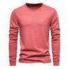 Autumn Trendy Long-Sleeved New European Size Men'S Solid Color Long-Sleeved Top High Street Men'S Hong Kong Style With Pure Cotton T-Shirt