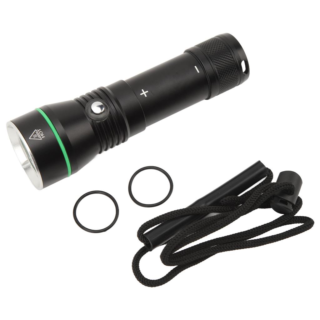 Diving Flashlight High Bright 110 Meter Underwater Flashlight IPX8 Waterproof 3 Lighting Modes