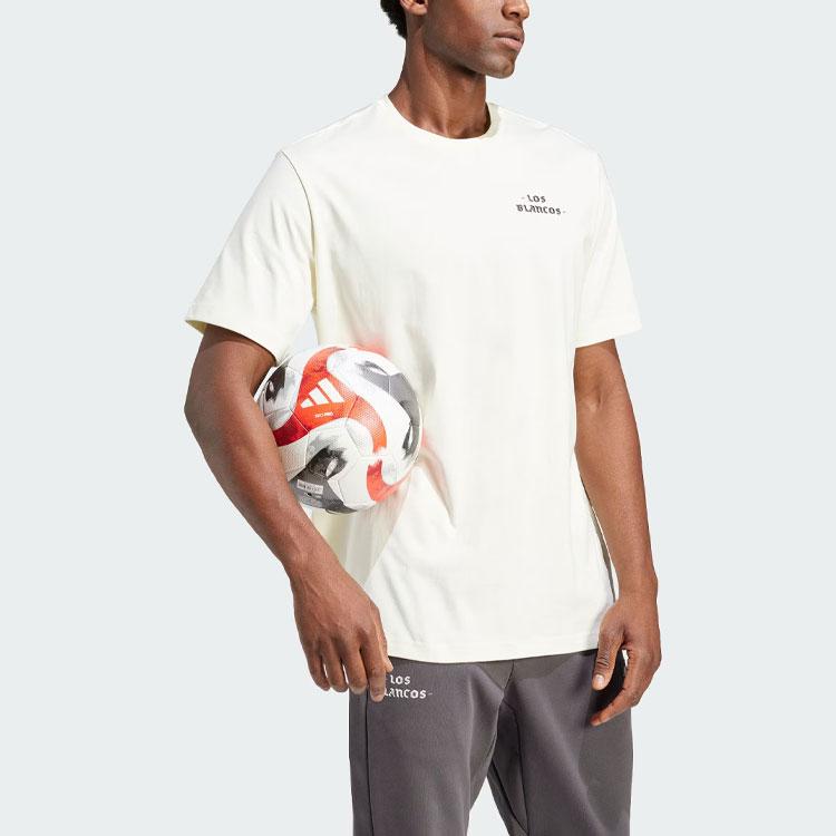 Adidas Мужская футболка Real Madrid Culture Story с буквенным принтом Off-White IU2074