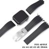Роскошный силиконовый ремешок для Apple Watch 44 мм 40 мм 45 мм 41 мм Ремешок для Iwatch 7 8 6 SE 5 4 3 42 мм 38 мм Аксессуары Браслет