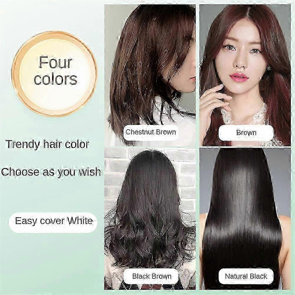 Natural Plant Bubble Hair Dye for Men & Women - 4 Color Options for Happy Hair Cream