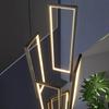 Современная светодиодная лестница длинная люстра геометрия вилла дуплекс подвесные светильники люстра роскошный лофт гостиная подвесной светильник