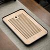 1Pcs Portable Bamboo Tea Tray Small Household Tea Tray Simple Kung Fu Tea Set Drainage Storage Drainage Dry and Wet Dual Use