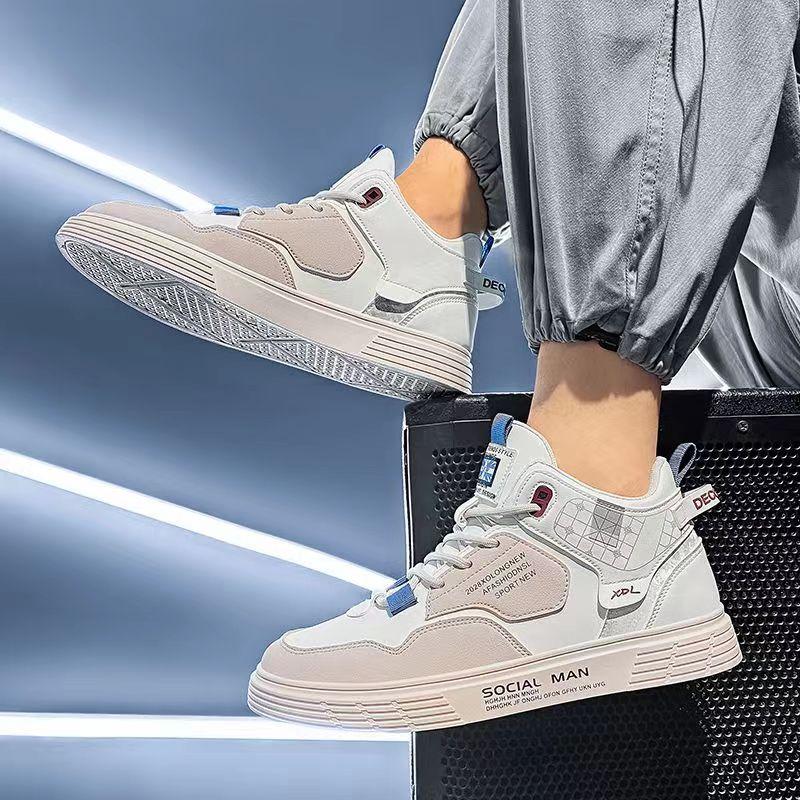 Mens Sneakers 2025 Student Men's Board Shoes Canvas High Cut Winter New Autumn Sports and Leisure Man Casual Shoe