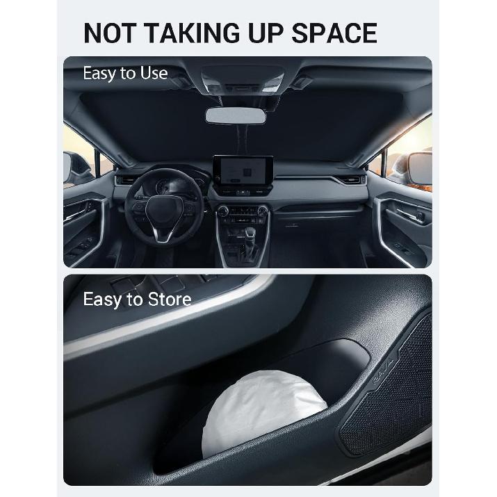 Складная солнцезащитная шторка на лобовое стекло Proadsy 2025 для RAV4, подходит для кроссовера RAV-4 SUV Crossover, TRD Off-Road, LE XLE Premium Limited.