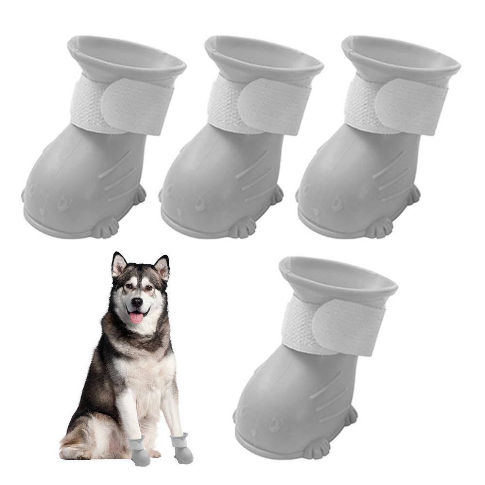 Зимние сапоги для собак, защита лап, противоскользящие сапоги для собак, зимняя обувь, регулируемые мягкие зимние сапоги для собак, 4 шт., обувь для щенков для маленьких