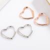 Korean Version of Temperament Hollow Love Earrings Women, Sweet Peach Heart Earrings Ins Niche Design Sense