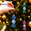 6 шт./кор. рождественские подвесные конфеты-орнаменты со шнурком, небьющиеся многоразовые гальваники, рождественская елка, маленький сладкий кулон