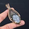 Shungite Gemstone Pure Copper Wire Wrapped Handmade Pendant Jewelry