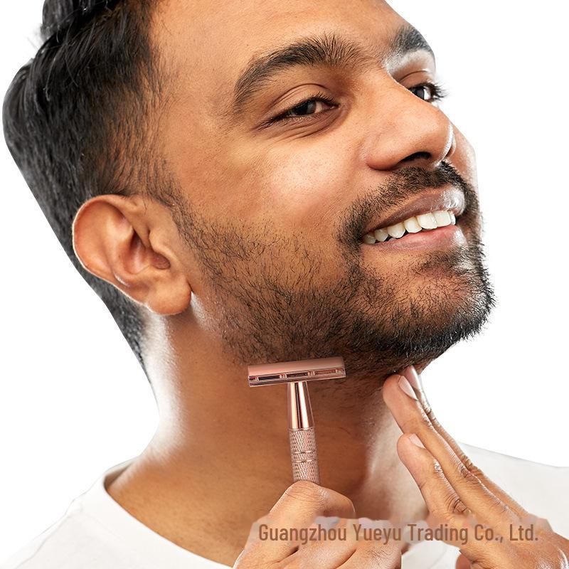 Двусторонняя ручная бритва розового золота