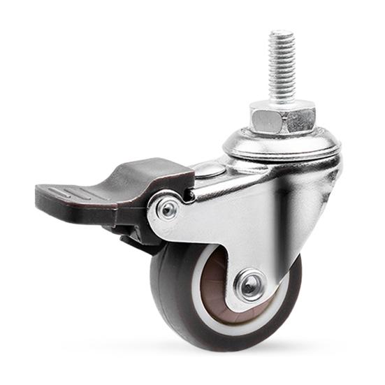 5 шт. 1,5"/2" поворотные ролики M8 x 15 мм с резьбовым стержнем колеса резиновые ролики бесшумные мебельные ролики замена для детской кровати стола полки