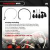 RASTP-Universal 6AN Power Steering Pump Hose Kit 25Inch For GM LS Swap Pressure Return Line HR070