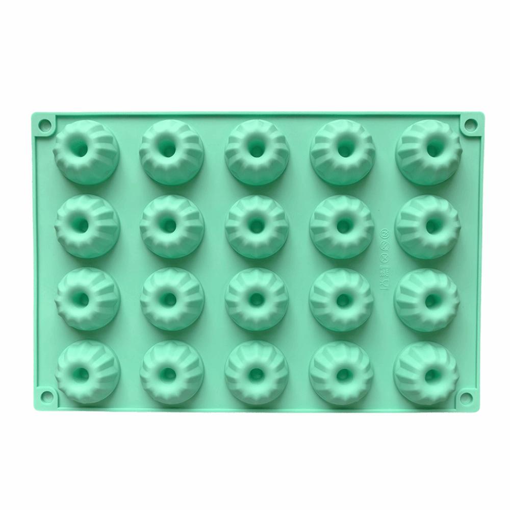 Food Grade Cake Decorating Tool 20 Cavities Mini Donut Chocolate Mold Kitchen Accessories