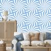 Hippie Wallpaper Background Azure and White for Living Room and Bedroom 50x1000