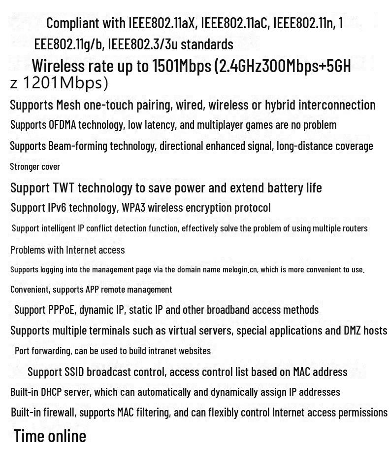 Двухдиапазонный гигабитный Wi-Fi 6 роутер Mercury AX1500 A15G - Готов для игр, совместим с IPV6