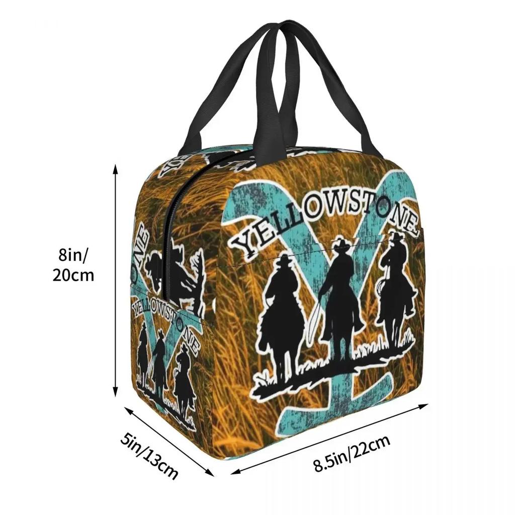 Dutton Ranch Yellowstone Insulated Lunch Bag for Women Kids Portable Food Boxes Thermal Lunch Box Tote