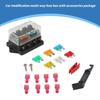 4-12 Way Fuses Block Box Holder with Standard Circuit 12V-32V for Automotive Truck Boat Marine