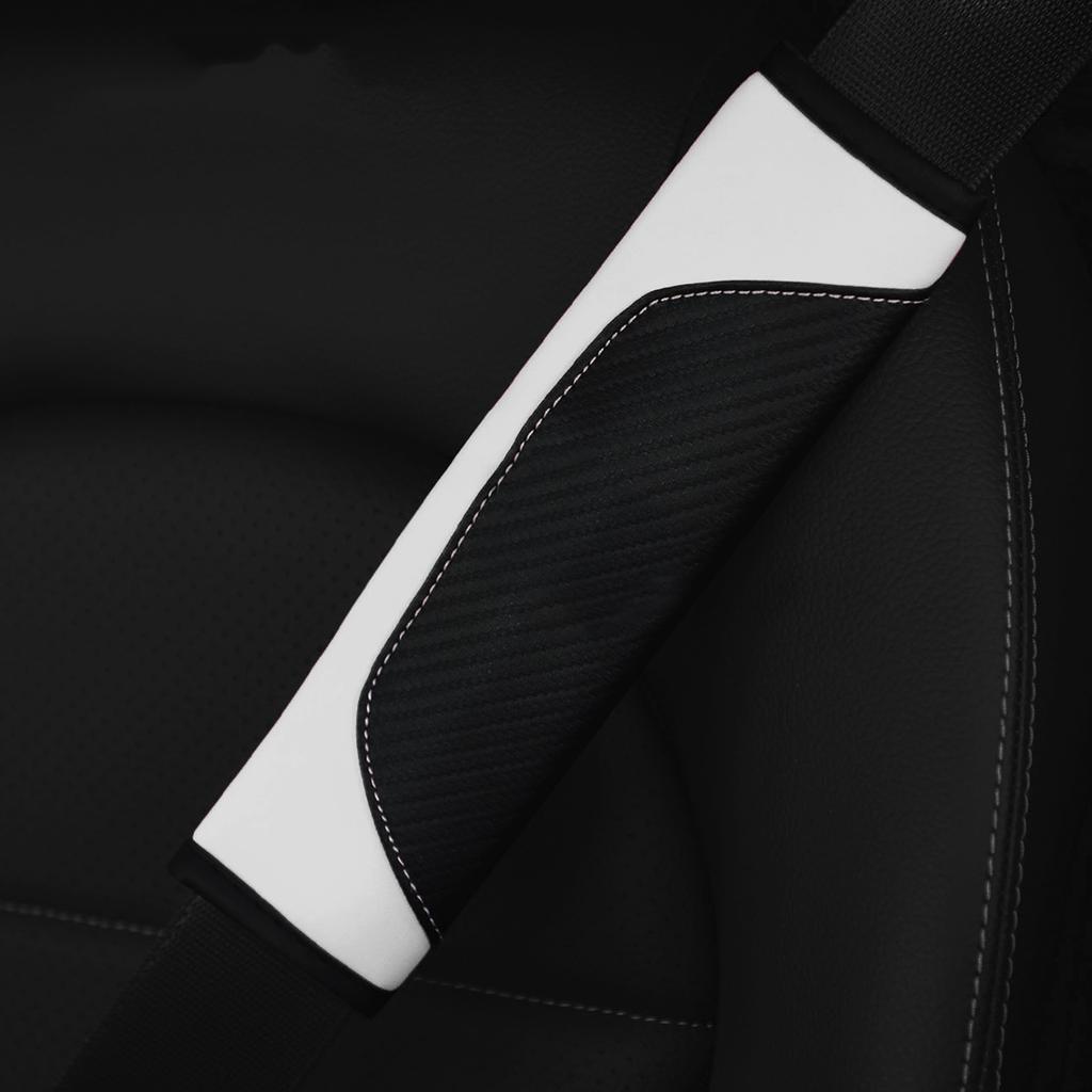 PU Carbon Fiber Leather Car Shoulder Guard Belt Decoration Set Multiple Colors Interior Enhancement Accessory