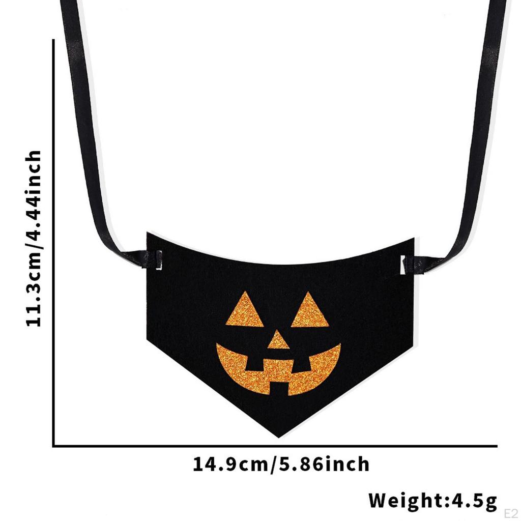 Аксессуары для шарфа-банданы для собак на Хэллоуин 15x11,3 см для праздничных торжеств, одежда из фетровой ткани