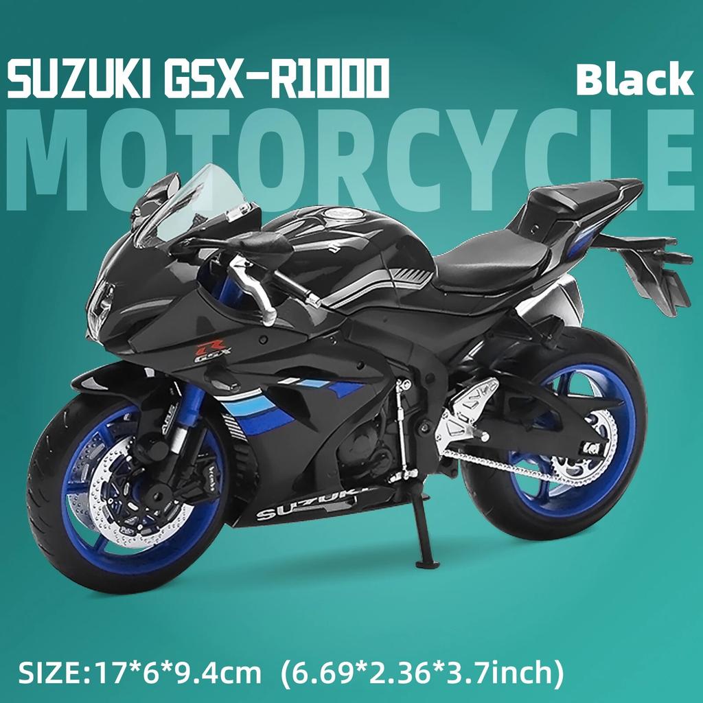 Модель мотоцикла SUZUKI GSX1000 в масштабе 1/12, отлитая под давлением — реалистичный дизайн, идеально подходит для любителей мотоциклов, прекрасный подарок для всех возрастов