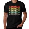 Ретро-футболка с текстом Ataraxia, базовая однотонная футболка для весны и лета