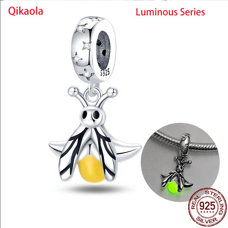 Original 100% sS925 Sterling Silver Luminous Octopus Ocean Series Charms Fit Bracelet DIY Beads Ms Jewelry Gift New In