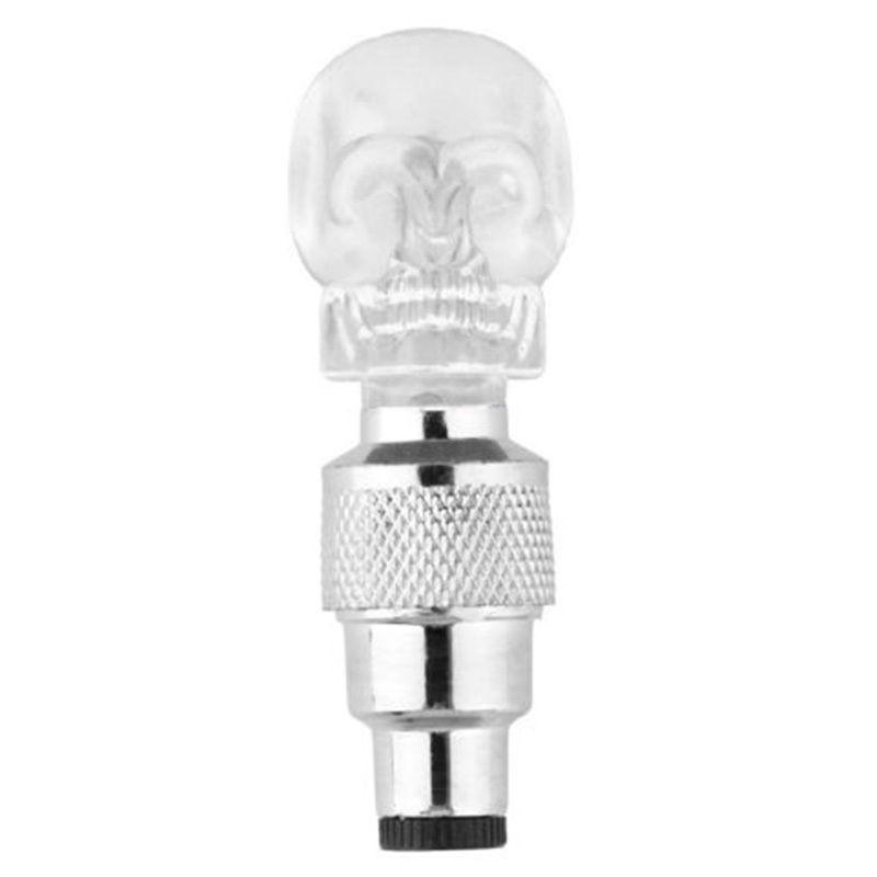 1 шт., крышка клапана в форме черепа, светодиодная лампа для колес, шин, лампа для автомобиля, мотоцикла, велосипеда YS