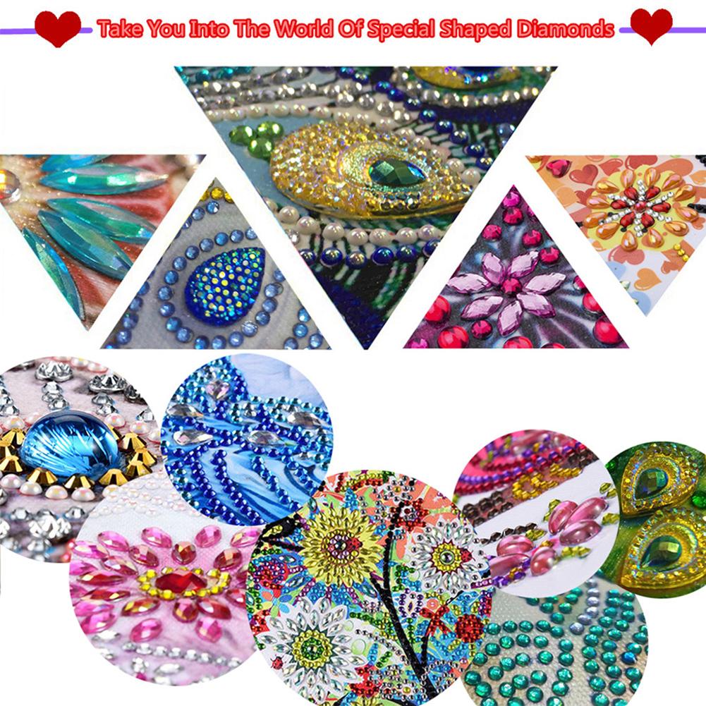 5D DIY Diamond Painting Animals Kit Partial Special Shaped Drill Home Decoration Abnormality Diamond Resin Diamond Painting