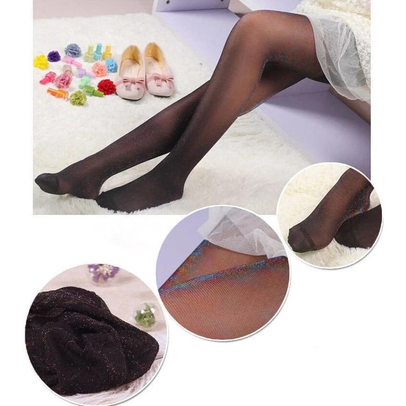 1 шт. Блестящие колготки для сексуальной вечеринки, серебристые блестящие колготки из спандекса для дам, блестящие чулки, колготки для женщин