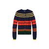 Polo FW22 Striped Patchwork Crew Neck Button Long Sleeve Wool Sweater Women Sweater Multicolor 211872882-001