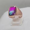 Blue Pink Tourmaline Quartz Sterling Silver Rose Gold Fill Ring Jewelry