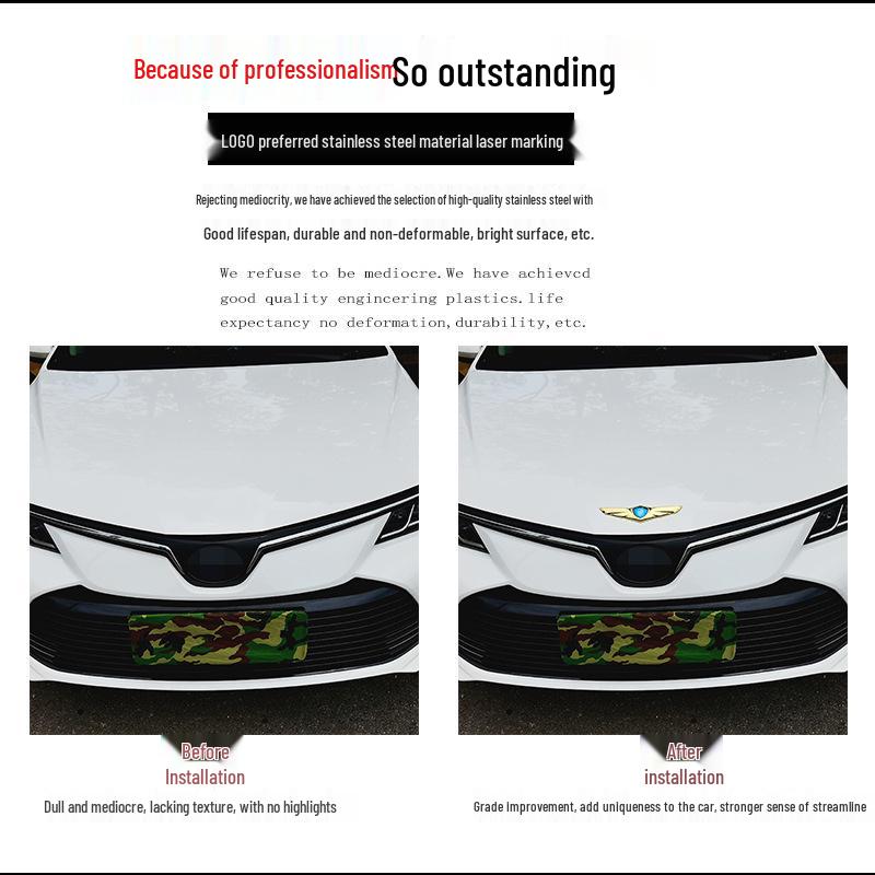 Buick Car Logo Sticker: Excelle, Regal, Verano, Encore GT Black Head Decoration