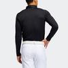 Adidas Повседневная мужская футболка-поло с длинным рукавом Brushed LS Golf Training, черная FS6844