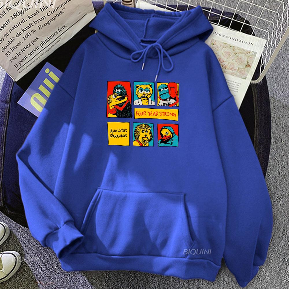 Забавные толстовки с графикой, свитшоты с четырьмя принтами, зимние мягкие удобные пуловеры, мужская/женская одежда с капюшоном
