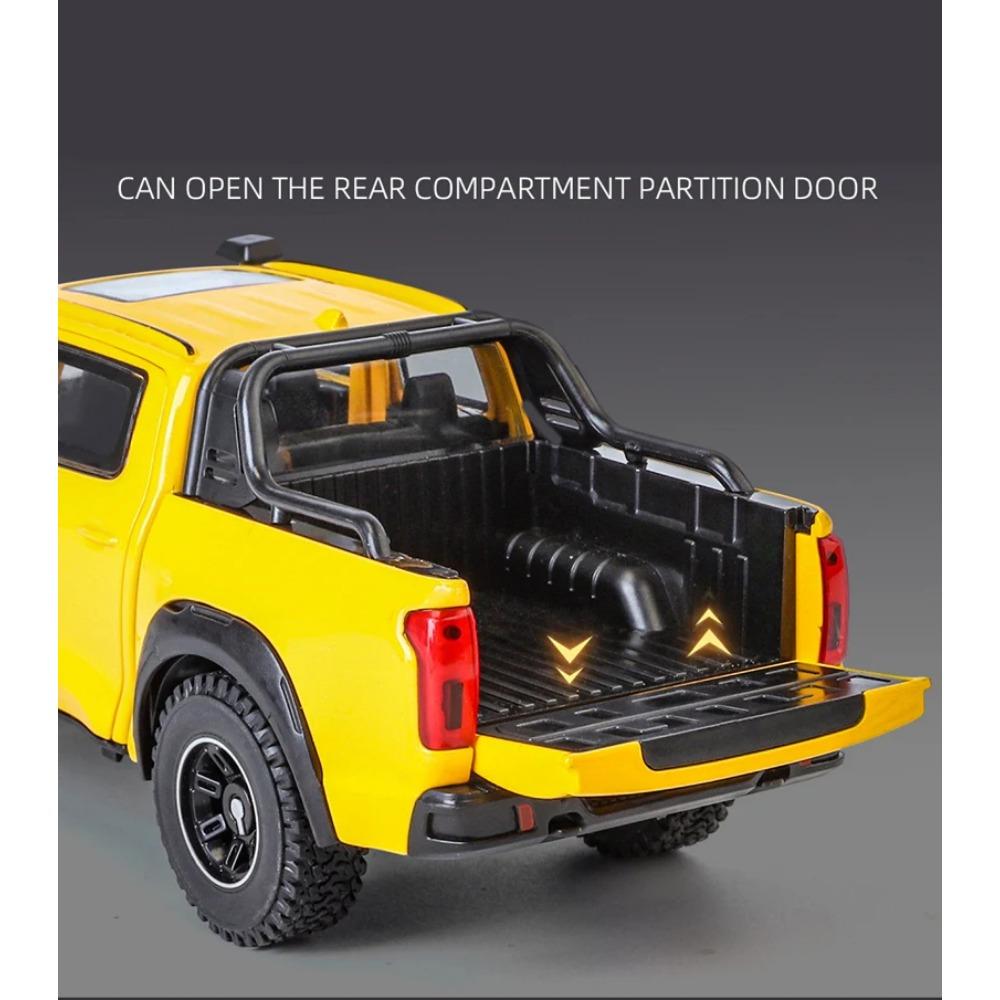 1/24 Great Wall Motor POER Pickup Alloy Car Model Diecast Metal Offroad Vehicles Car Model Simulation Sound Light Kids Toy Gift