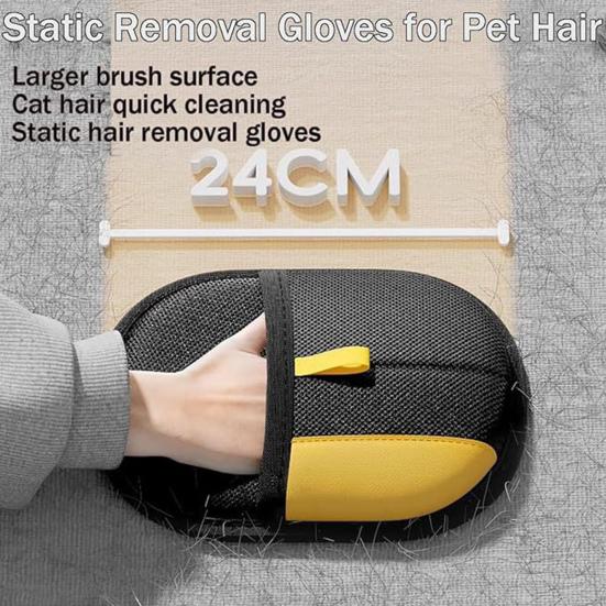 5Pcs/Set Pet Hair Remover Reusable Electrostatic Dogs Cats Hair Removal Gloves Lint Removal Tool for Clothing Furniture Car Seats