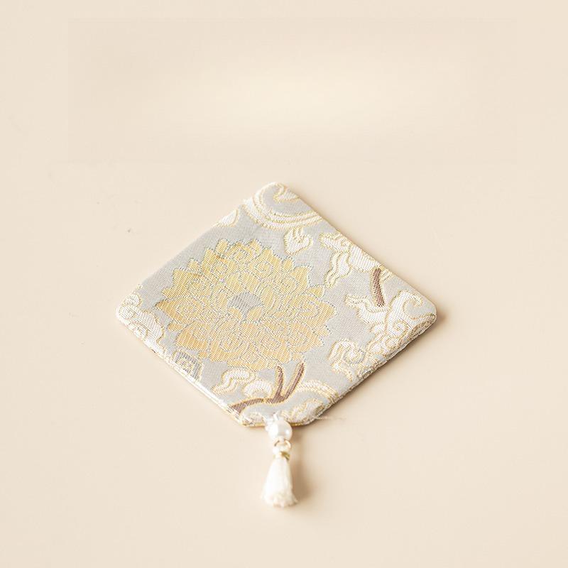 25 Новых Подставок с Кисточками из Парчи Сыфан, Тканевых, Бытовых, для Чайных Чашек, Ковриков для Чайного Набора, Изоляционных Ковриков, Премиальных Аксессуаров для Чайной Церемонии