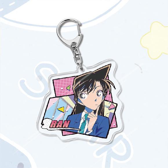 Акриловый брелок в стиле аниме «Детектив Конан», металлическое кольцо, автомобильная сумка, украшение для ключей, аксессуар, подарок, аниме, подарки, кулон