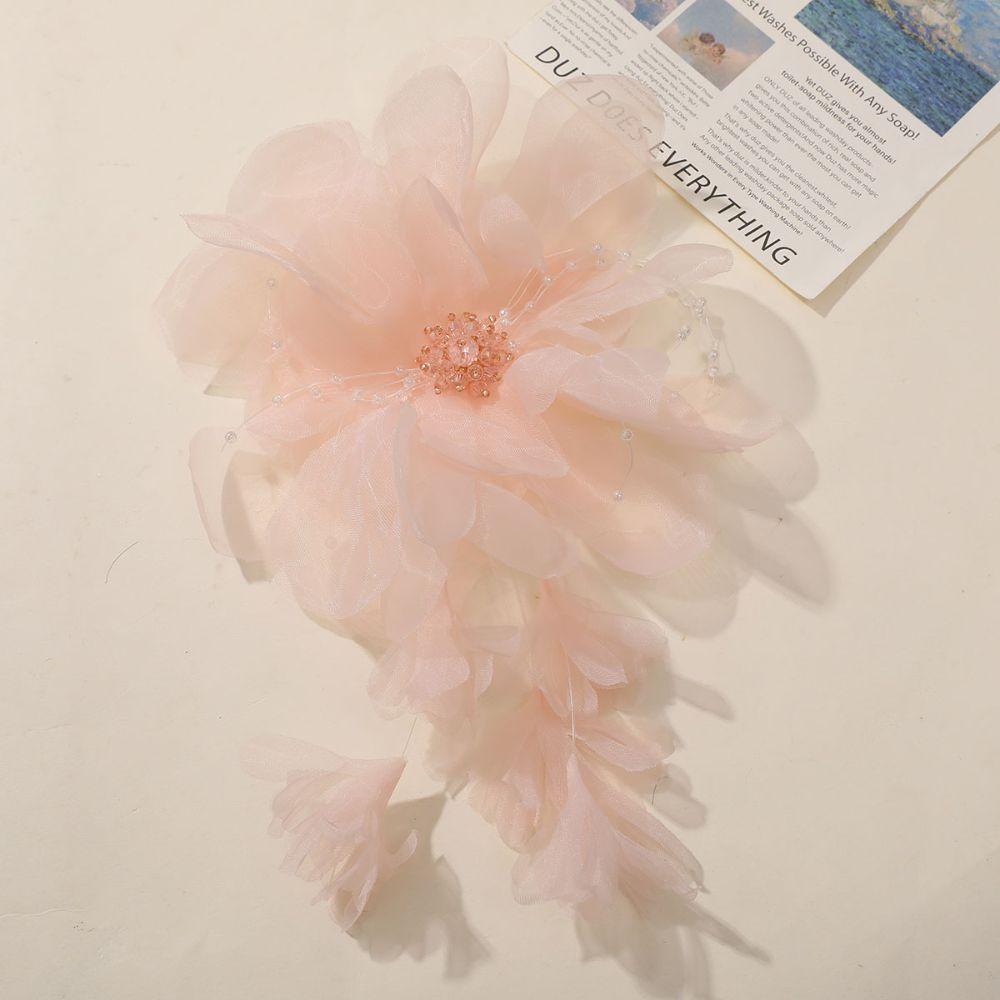 Embroidered Handmade Flower Brooch Reusable Corsage Pin Fairy Hair Accessories Wedding
