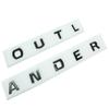 Fit For Outlander Original ABS Chrome Car 3D Letters Hood Emblem Logo Badge Car Stickers Styling Car Decal Accessories